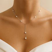 Luxury 925 Silver Pearl Necklace for Girls & Women